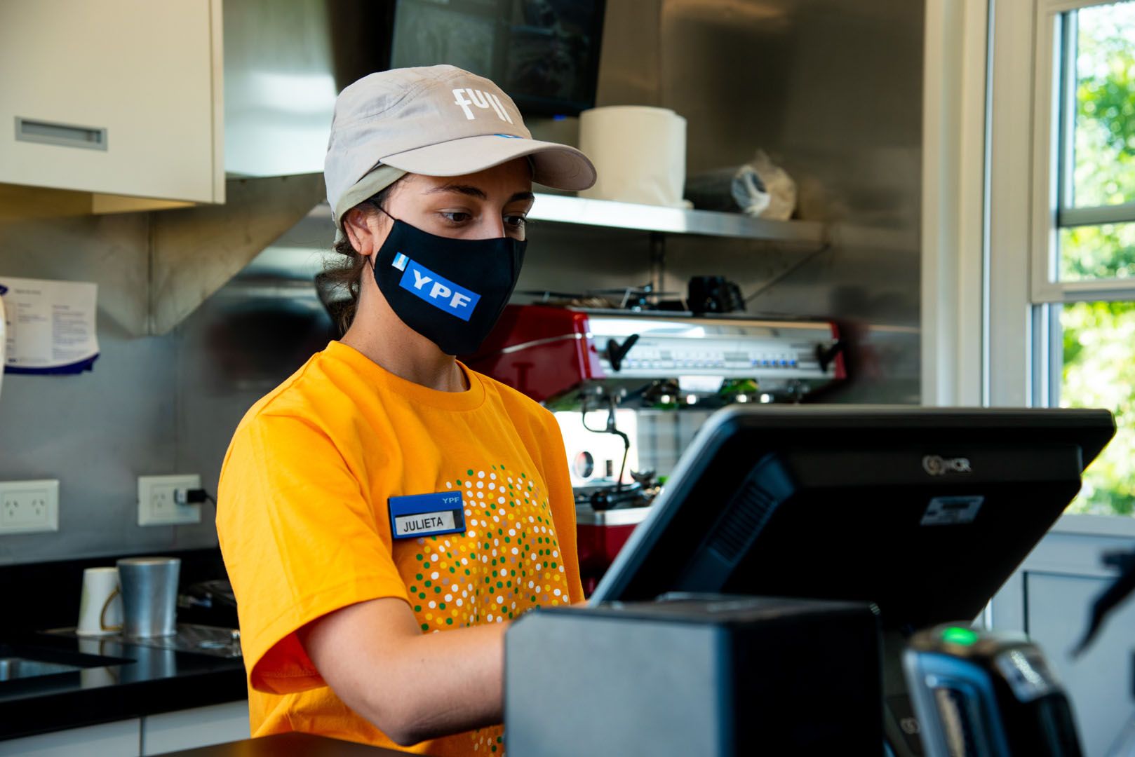 Operational view of a station during self-service fueling